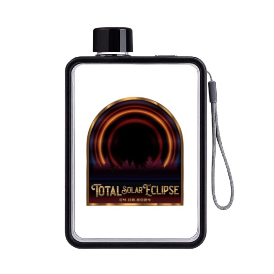 Total Solar Eclipse 2024 - Astronomy Flat Water Bottles