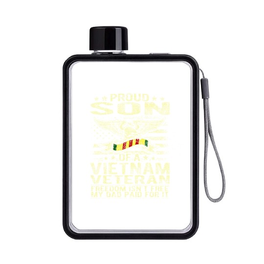 Freedom Isn't Free Proud Son Of A Vietnam Flat Water Bottles
