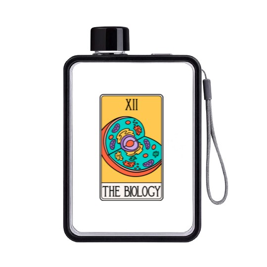 The Biology - Tarot Card Flat Water Bottles