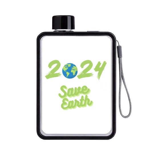 Earth Day Save earth save the planet everyday Flat Water Bottles