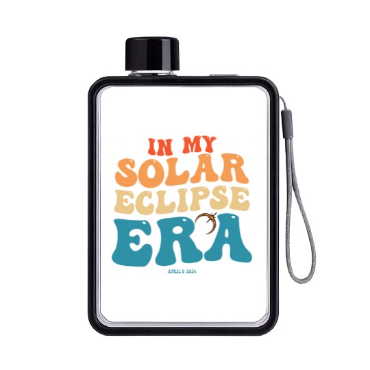 In My Solar Eclipse Era Groovy April 8, 2024 Flat Water Bottles
