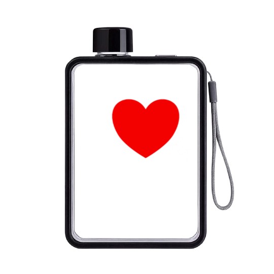 I Love MILFS Red Heart Love Hot Moms I Love MILFS Flat Water Bottles
