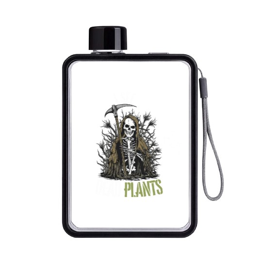 I see dead Plants, plantaholic gift,gardening gift Flat Water Bottles