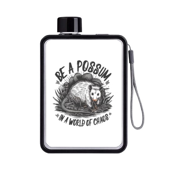 Be a Possum in a world of chaos Street Cats Squad Flat Water Bottles