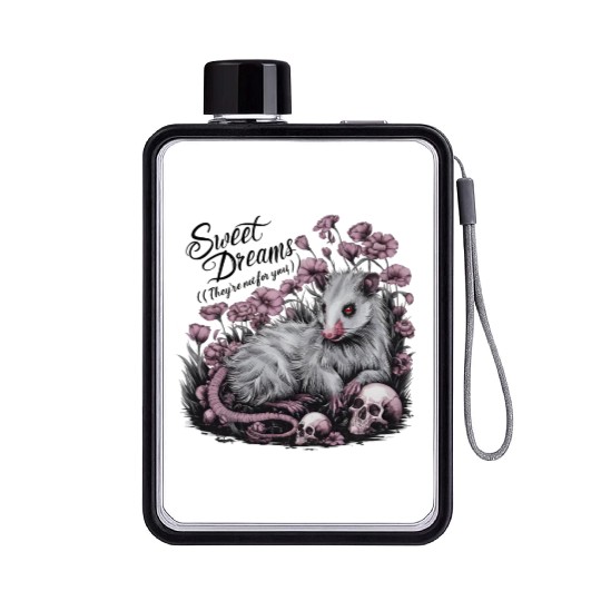 sweet dreams goth possum Street Cats Squad Flat Water Bottles