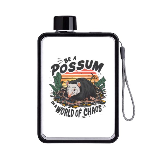 Be a Possum in a world of chaos Street Cats Squad Flat Water Bottles