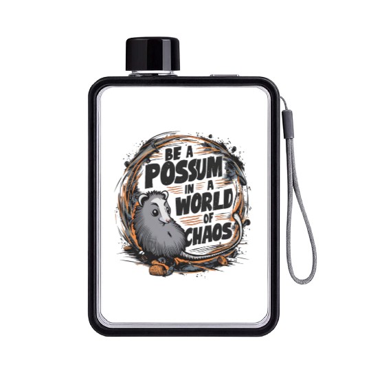 Be a Possum in a world of chaos Street Cats Squad Flat Water Bottles