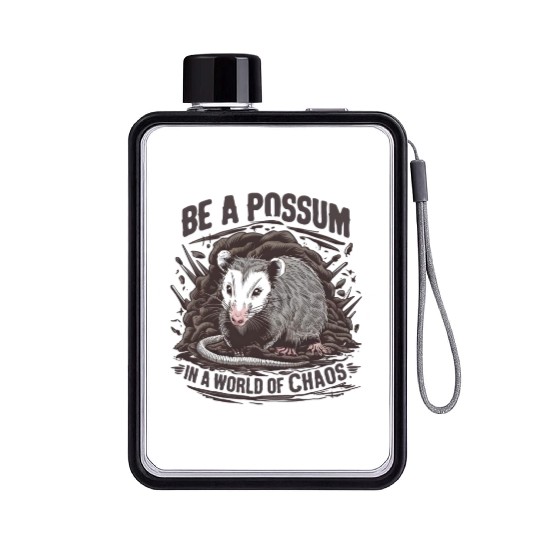 Be a Possum in a world of chaos Street Cats Squad Flat Water Bottles