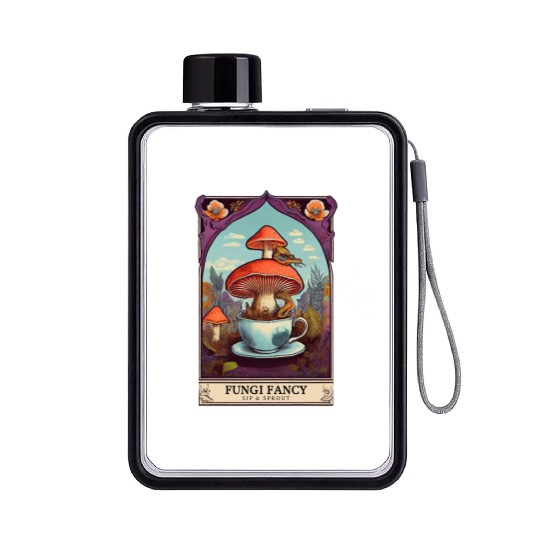 Fungi Fancy Tarot Flat Water Bottles