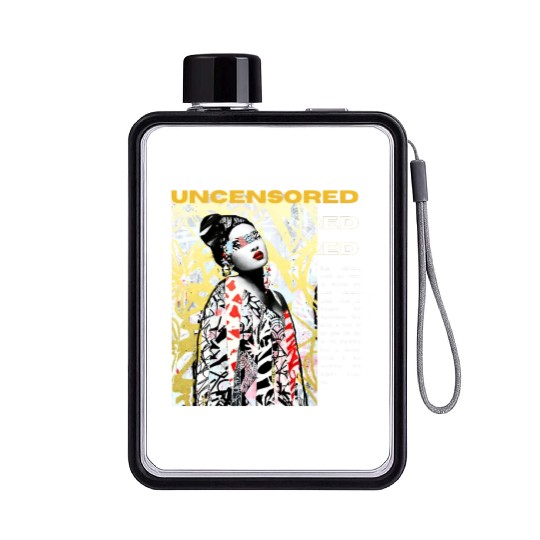 Tokyo Street Canvas Flat Water Bottles