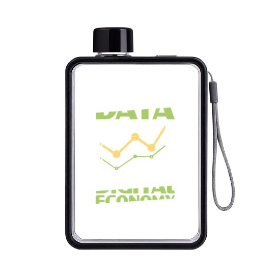 Data The New Oil Of The Digital Economy Flat Water Bottles