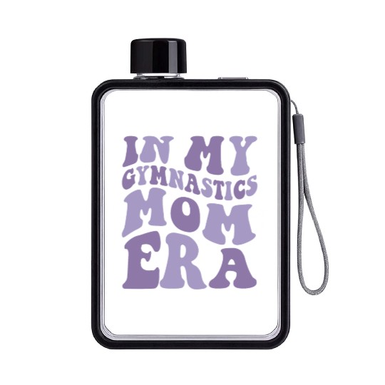 In My Gymnastics Mom Era on back Flat Water Bottles