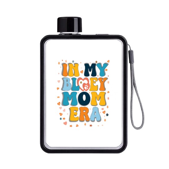 Women in My Mom Era Mama Dog Paw Funny Letter Flat Water Bottles