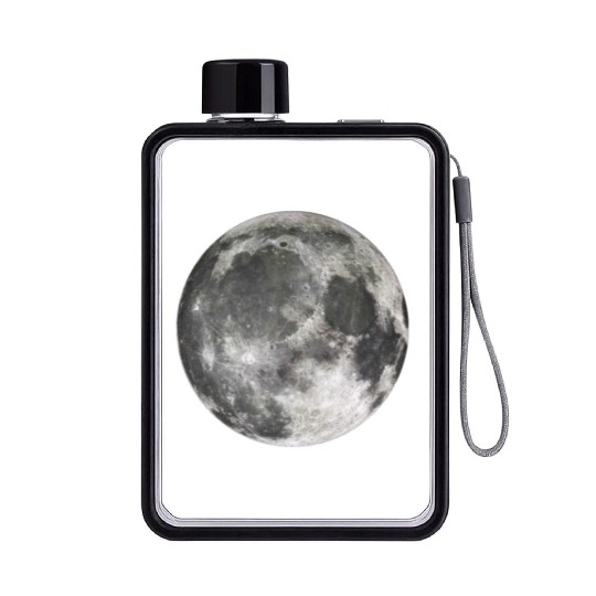 Cool Full Moon - Solar Eclipse, Moon Phases Totali Flat Water Bottles