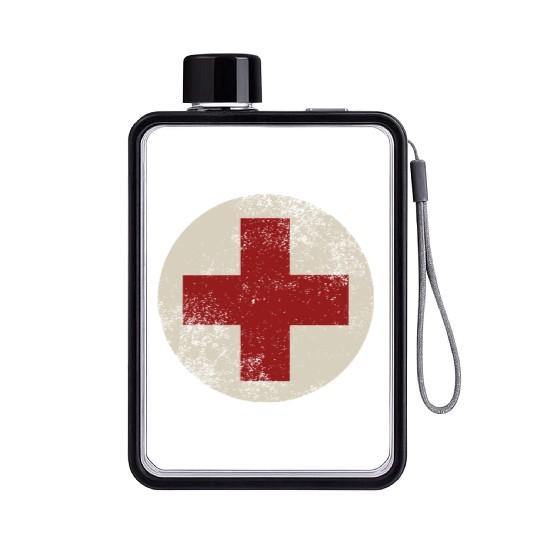 WW2 Combat Medic Symbol Flat Water Bottles