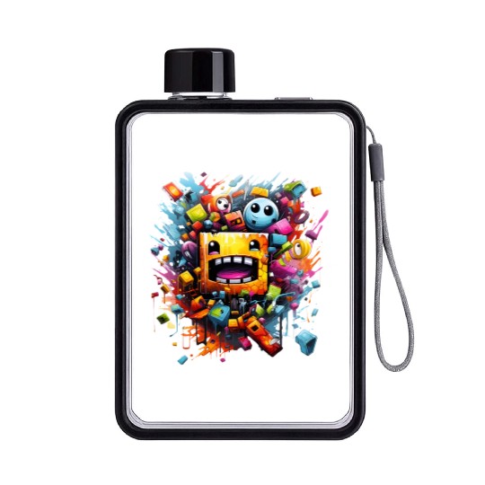 geometry dash Flat Water Bottles