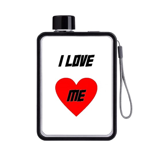 I Love me Flat Water Bottles