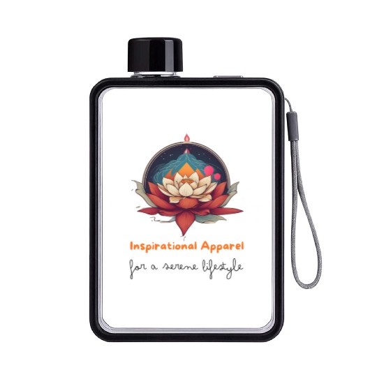 Inspirational Apparel for a Serene Lifestyle Flat Water Bottles