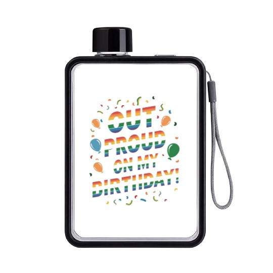 Birthgay Gay Pride Flag Pride Month Equal Rights Flat Water Bottles