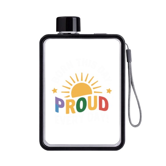 Birthgay Gay Pride Flag Pride Month Equal Rights Flat Water Bottles