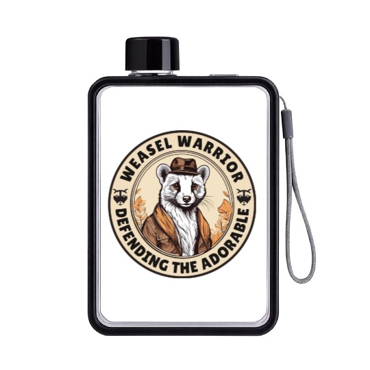 Weasel Warrior Flat Water Bottles