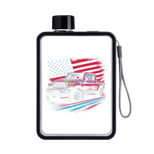 Jeep Gladiator JT US Flag Flat Water Bottles