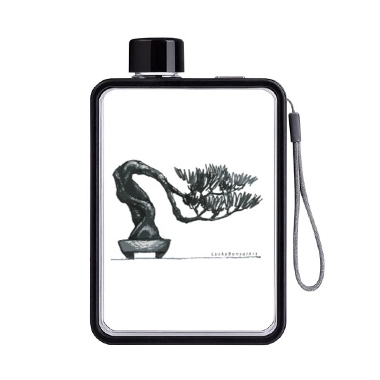 Bonsai tree for men - women, Unique artist design Flat Water Bottles