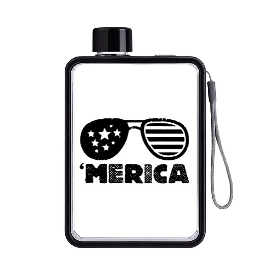 USA vintage merica Flat Water Bottles
