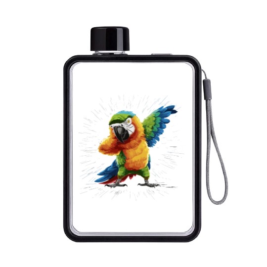 Macaw Parrot for a Bird Lover Animal Lover Flat Water Bottles