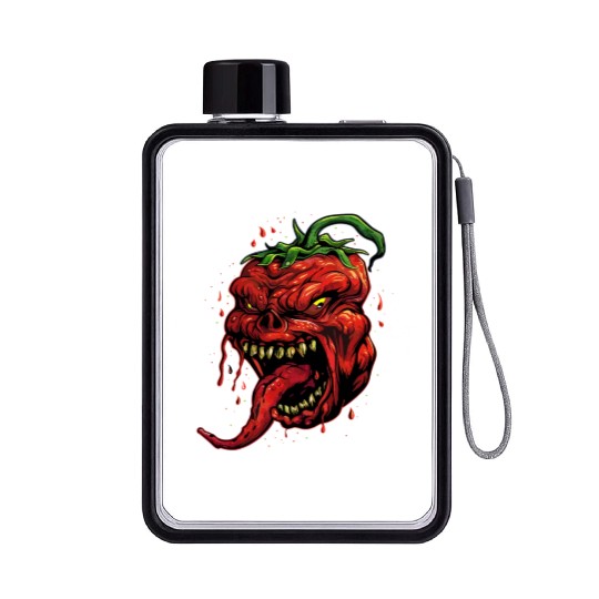 BBQ Hot Chili Carolina Reaper Hot Sauce Gift idea Flat Water Bottles