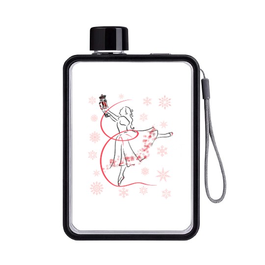 The Nutcracker Ballet and Clara Christmas Holiday Flat Water Bottles