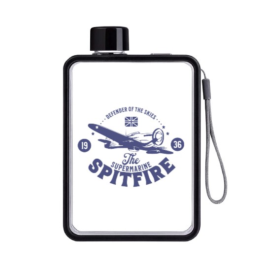 Spitfire - Defender of The Skies | WW2 Plane Flat Water Bottles