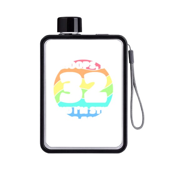 Funny Gay Pride - 32nd Birthday 32 BDay Lesbian Flat Water Bottles