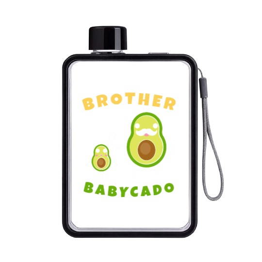 Cute Avocado Family Matching cool for brother Flat Water Bottles