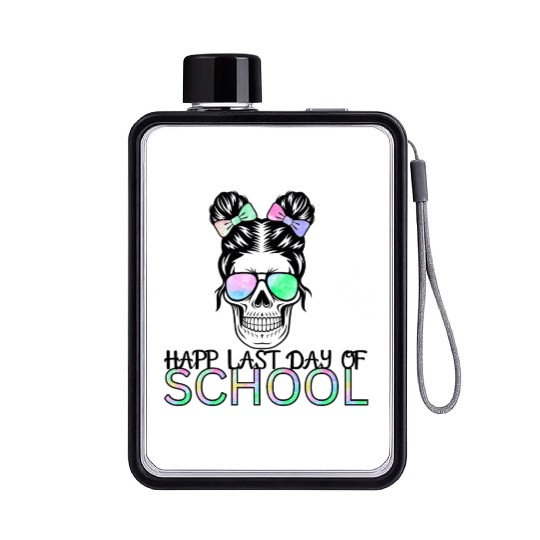 mom lif Happy last day of student's graduation Flat Water Bottles