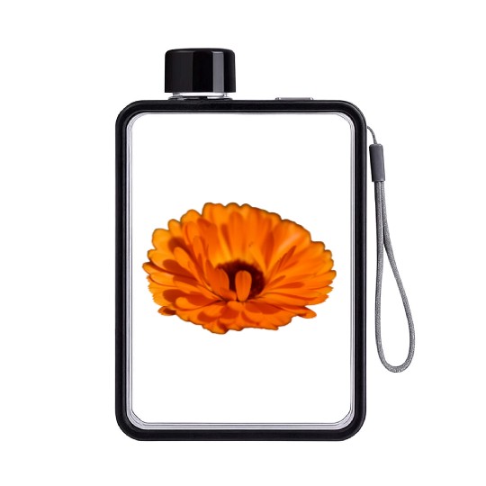 orange flower marigold Flat Water Bottles