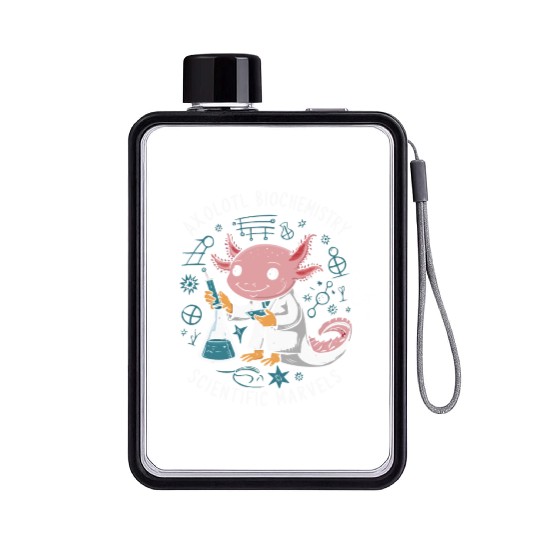 Axolotl Science Teacher Mexican Salamander Flat Water Bottles