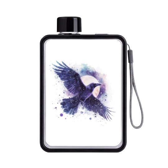 Celestial Raven Clipart Clipart, Crow Bird Witch Flat Water Bottles