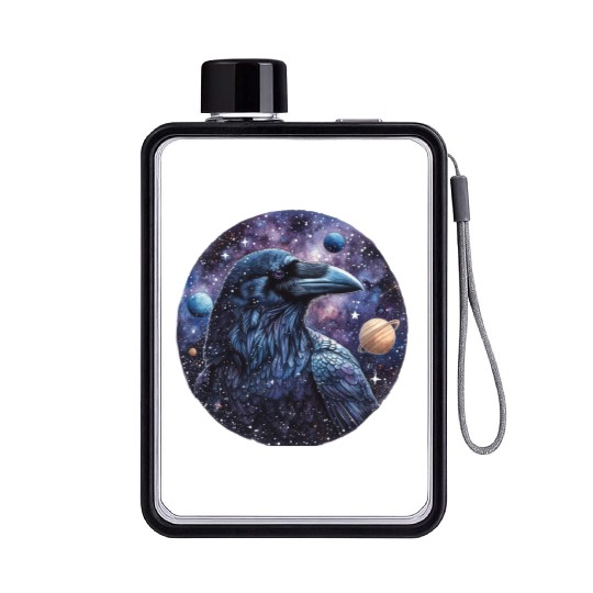 Celestial Raven Clipart Clipart, Crow Bird Witch Flat Water Bottles