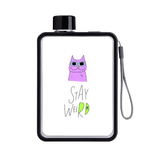 Stay Weird Flat Water Bottles