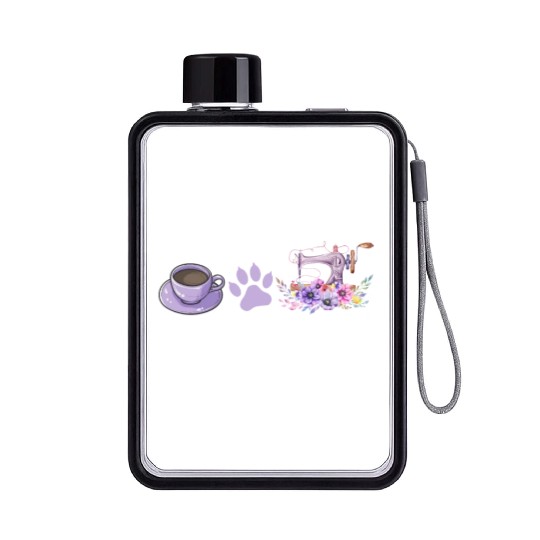 I'm A Simple Woman - Cat Lover Sewing Sewing Lover Flat Water Bottles