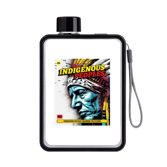 Indigenous Peoples Embracing Culture Flat Water Bottles
