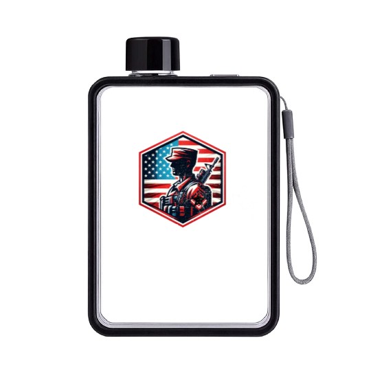 Michigan Heroes Honoring Our Dedicated Veterans Flat Water Bottles