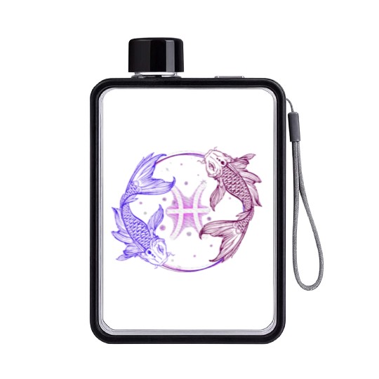 Pisces February March Birthday Horoscope Lover Flat Water Bottles
