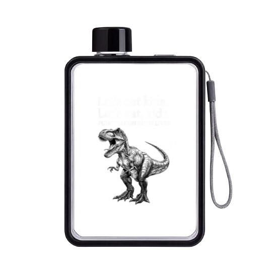 Punctuation Saves Lives Dinosaur Flat Water Bottles