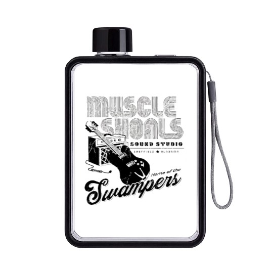 Vintage Muscle Shoals Guitar Flat Water Bottles
