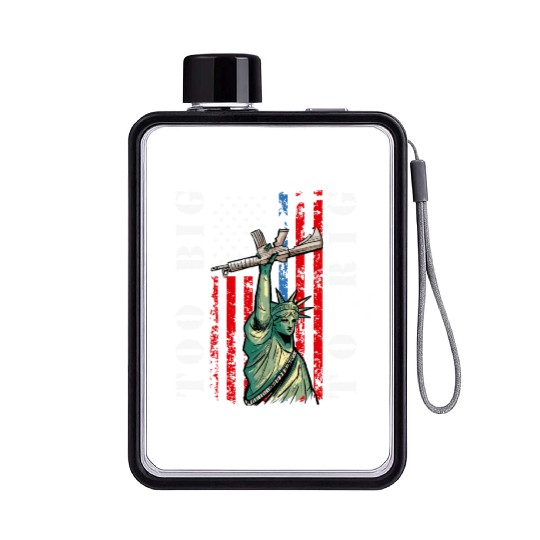 Too Big to Rig 2024 Trump Saying Trump 2024 Flat Water Bottles