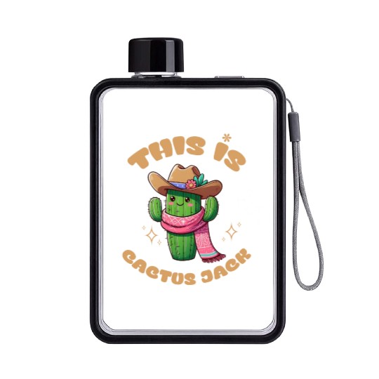 This is Cactus Jack Flat Water Bottles