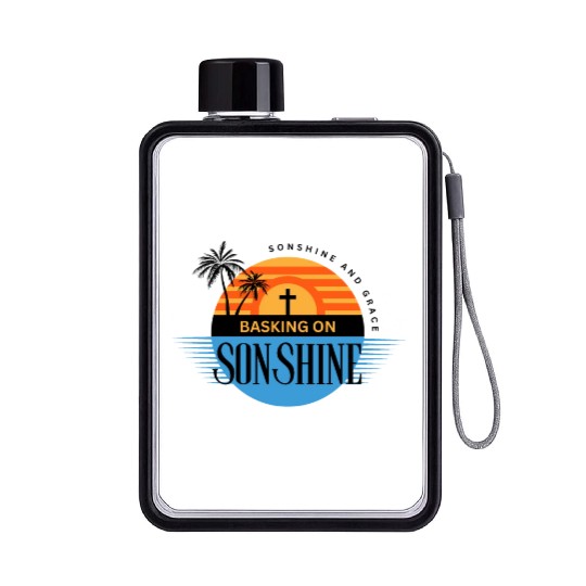 Basking on Sonshine Summer with Jesus Flat Water Bottles