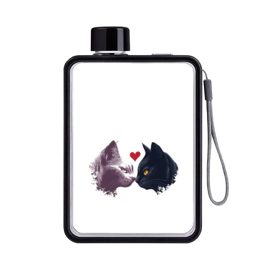 Id Write a Card but I Hate You Funny Valentines Da Flat Water Bottles